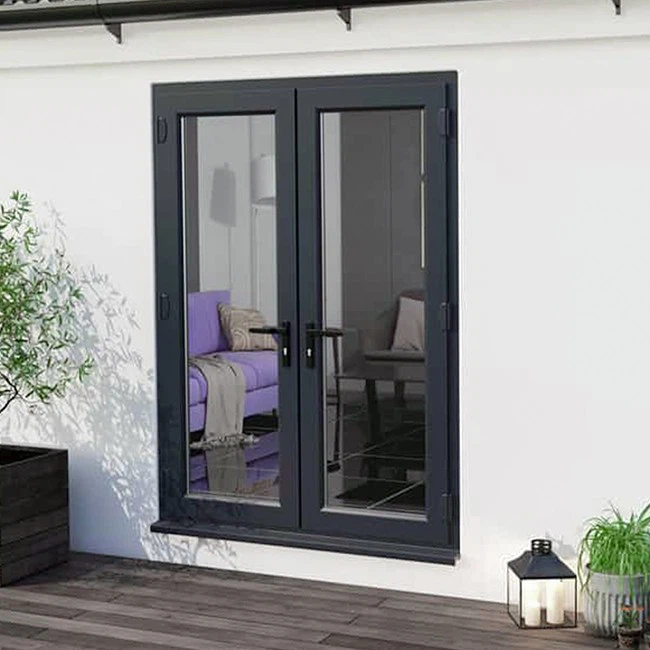 slimline aluminium french doors